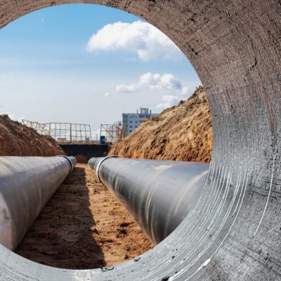 Modern,Water,Supply,And,Sewerage,System.,Underground,Pipeline,Works.,Water