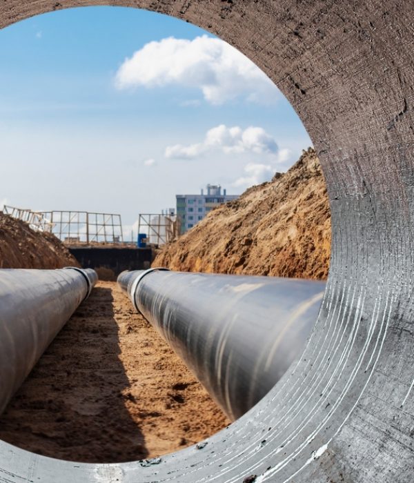 Modern,Water,Supply,And,Sewerage,System.,Underground,Pipeline,Works.,Water
